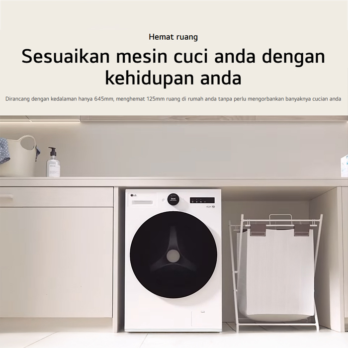 LG Mesin Cuci Front Loading AI DD Turbo Wash 15 Kg - F2515SNEG1 | F2515 SNEG1